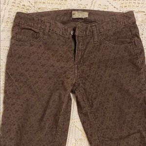 Free People Ditsy Floral Print Cord Pants